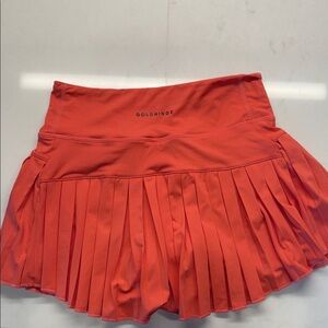 Goldhinge Women's Pleated Skirt - Orange